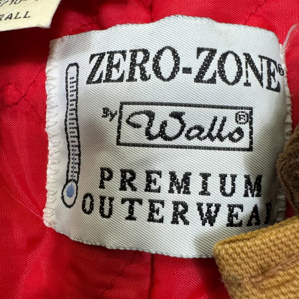 Vintage Walls Zero Zone Coveralls Deadstock Men M Brown Insulated Duck Canvas